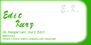 edit kurz business card